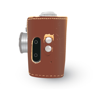 Argus camera vector illustration viewed from the side